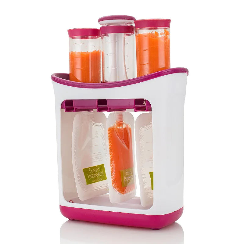 Baby Food Maker Squeeze Station Organic for Newborn Fresh Fruit Container Storage Baby Feeding