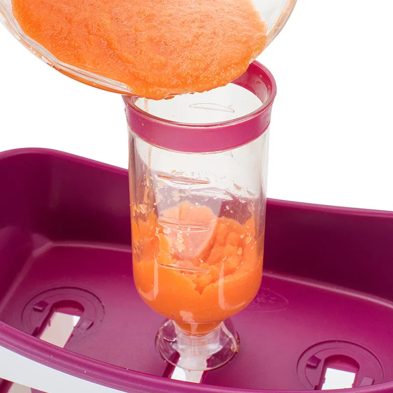 Baby Food Maker Squeeze Station Organic for Newborn Fresh Fruit Container Storage Baby Feeding